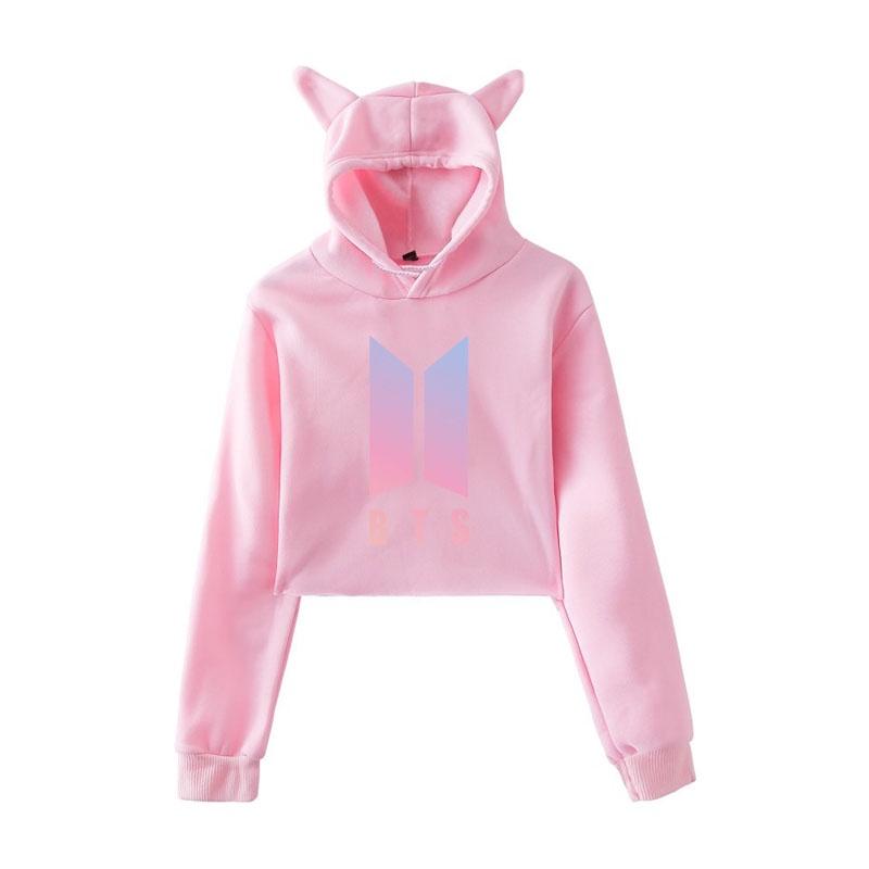 Худи BTS Bangtan Boys Love Yourself Tear с дизайном в виде милых кошачьих ушек, в нескольких цветовых вариантах