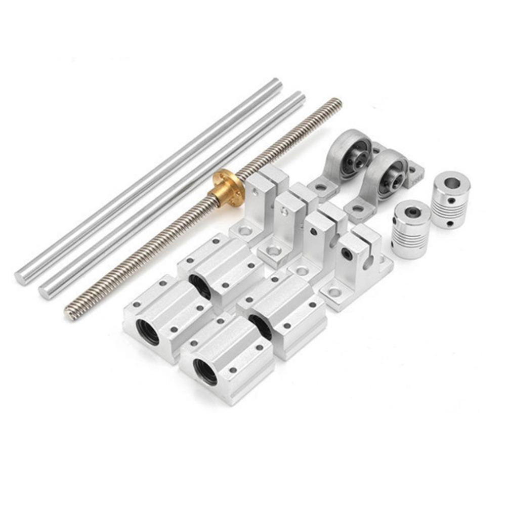 Набор из 15 штук 400 мм Оптическая ось Направляющие Опорные корпуса Подшипников Линейная рейка Опора вала Набор винтов