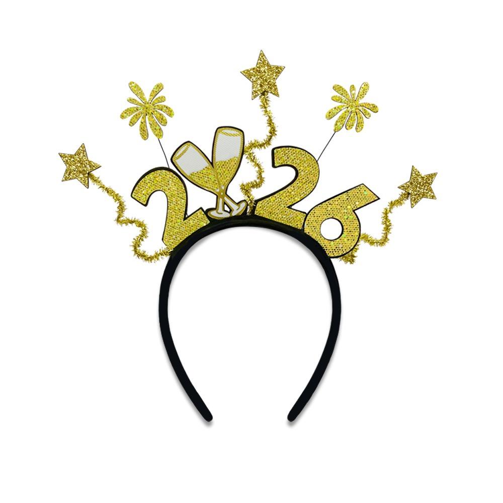 Star Strip New Year Hair Clip Sequin Star Headdress Decorative Alphabet Headpiece New Year Event