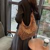 Zipper Pu Leopard Print Women's Shoulder Bag High Aesthetic Fashionable Crossbody Bag Soft Trendy Versatile Handbag