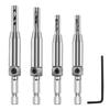 Precisions Self Centering Drill Bit Set for Woodworking and Cabinetry Hinge & Hardware Mounting Hinge Hole Positioning