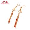 Vietnam Sand Gold Copper-Plated  Gold Ear Wire Four-Leaf Clover Earrings Earrings Tassel Ear Hooks Long Wedding Jewelry