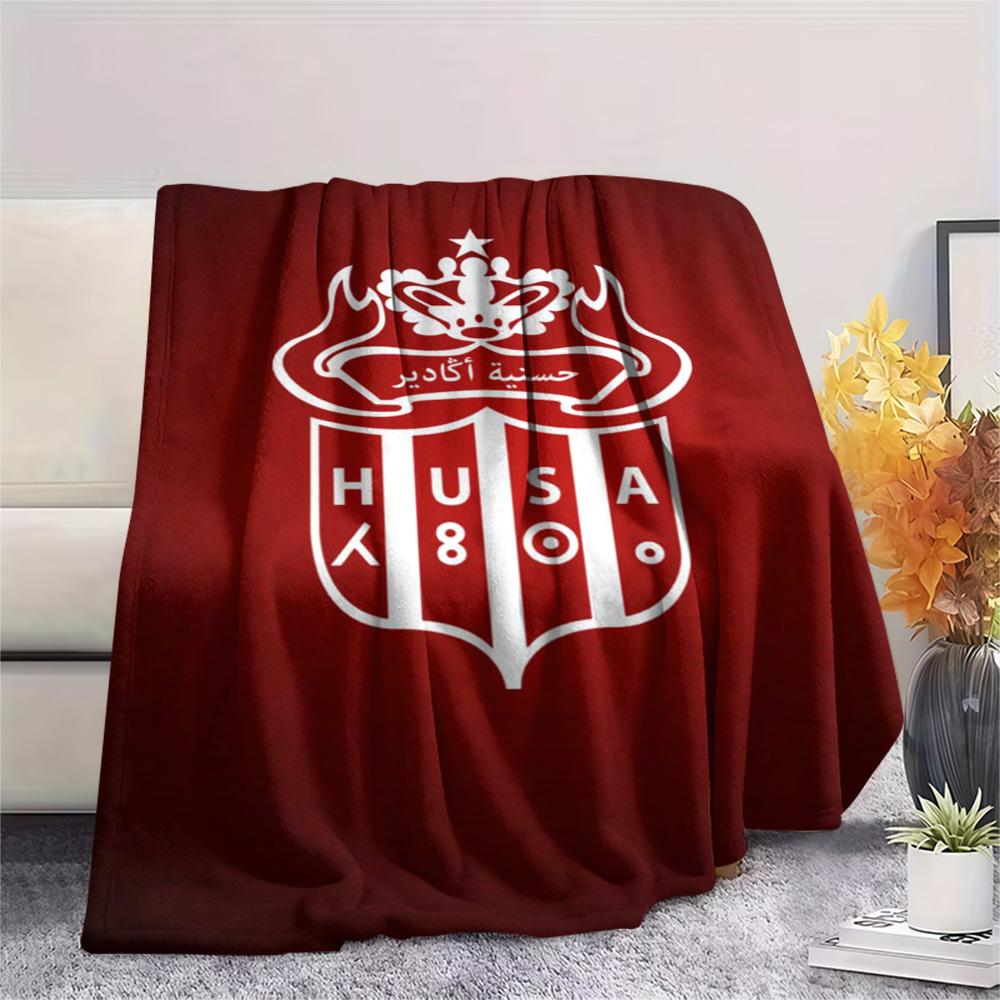 1Pc Hassania Agadir Print Flannel Blanket High Quality Warm Comfortable Cover for All Seasons Perfect for Gifts Home Decor