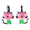 [R6087] - Designer Sleepers 'Lilipoupettes' (cat) Pink Green - 20x20 Mm