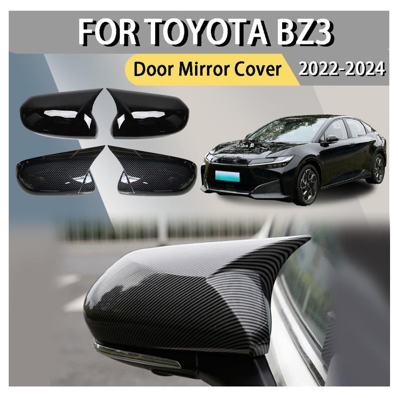 ABS Plastic Car Decoration Bull-Horn Door Mirror Cover For Toyota bZ3 2024 Car Rearview Accessories Car Upgrade