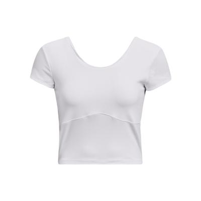 Футболка Slim Fit Solid Color с коротким рукавом Женская топы Белый 1379156-100