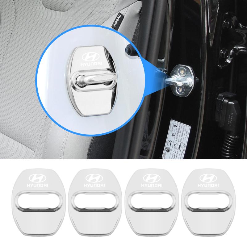 Car Styling Door Lock Covers Stainless Steel Protection Accessories For Hyundai I20 Creta Matrix Bayon Venue Getz Solaris Equus ZZ39