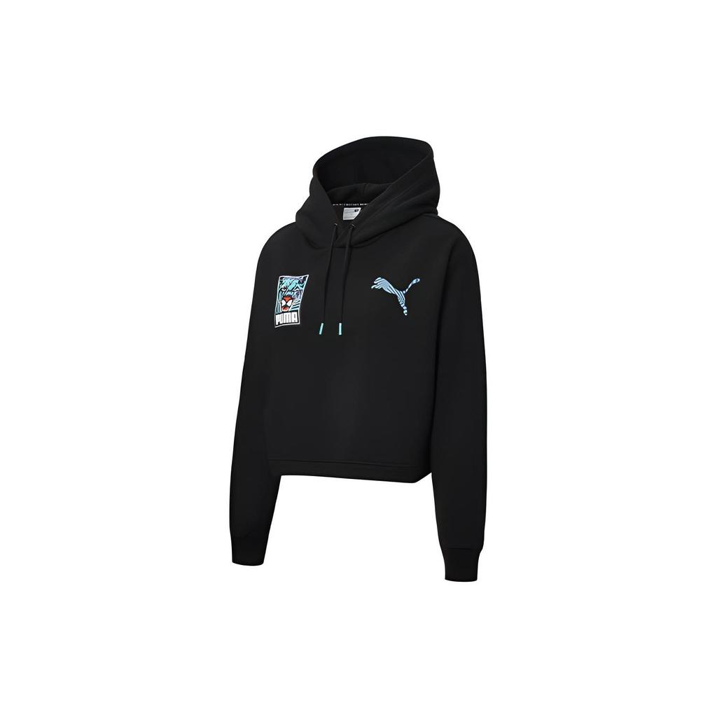 PUMA Sweatshirts Women's Black Hooded Moderate Regular 596635-01