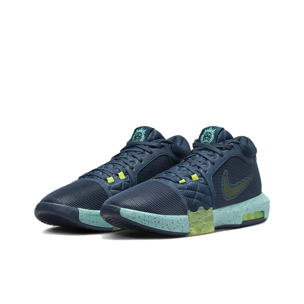 Nike LeBron Witness 8 Comfortable Lightweight Slip-Resistant Durable Mid-Top Basketball Shoes Unisex sneakers Blue FB2237-402
