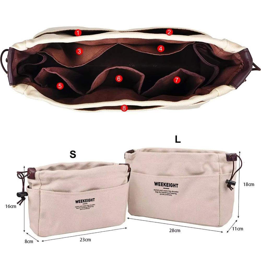 Легкая парусиновая сумка на шнурке, многокарманная косметичка, новая дорожная сумка для хранения