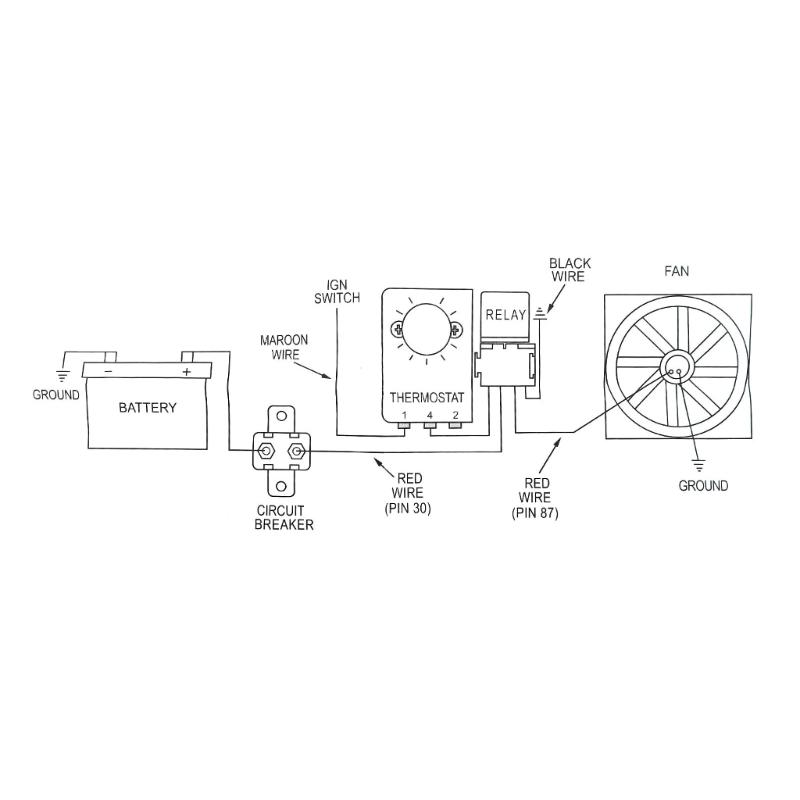 For Auto Car Control Wire Kit Simple Installation Adjusting Radiator Fan Thermostat Set Flexible Metal Plastic 12V