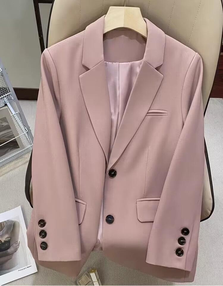 Women Fitted Long Sleeve Blazer Casual Office Solid Color