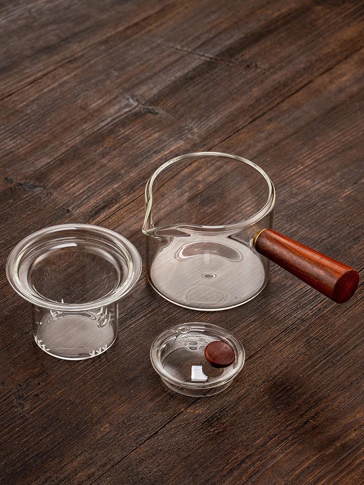 Высококачественный термостойкий стеклянный чайник для заваривания чая, чайник для пуэра, кофейный стеклянный чайник с длинной ручкой, удобный фильтруемый чайник