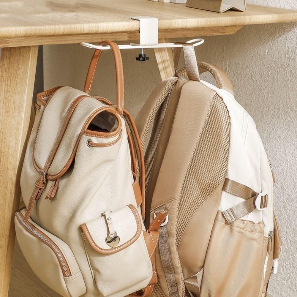 Adjustable Desk Side Bag Hook Detachable Desk Side Handbag Rack Water Cup Holder Hook Office