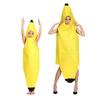 Yellow Banana Costume Kids Adults Sleeveless Jumpsuit Banana Outfit Christmas Halloween Cosplay Fancy Party Dress-Up Fruit Clothing