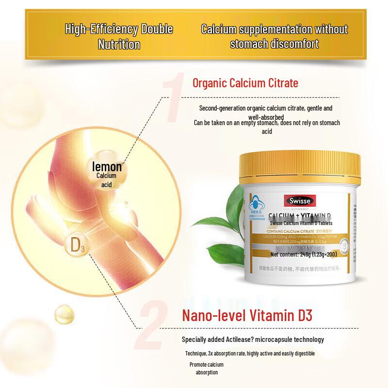 Swisse Mini Calcium + Vitamin D Tablets