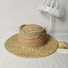 Internet celebrities ins wind French concave hat salmon woven straw hat travel vacation beach shade British top hat