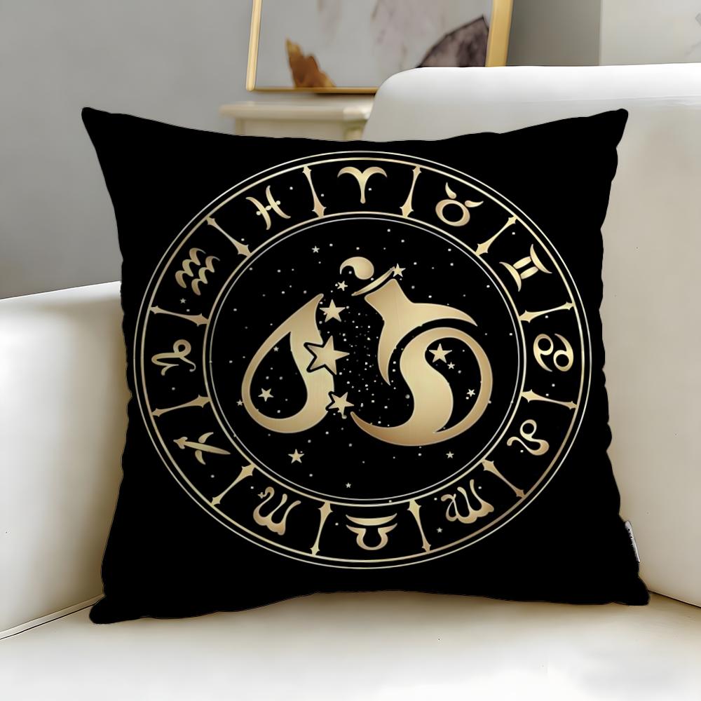 Классическая тема 'Двенадцать созвездий' Чехол на подушку Мягкий и легко стирающийся Наволочка – Универсальный для дивана, кровати, путешествий и офиса