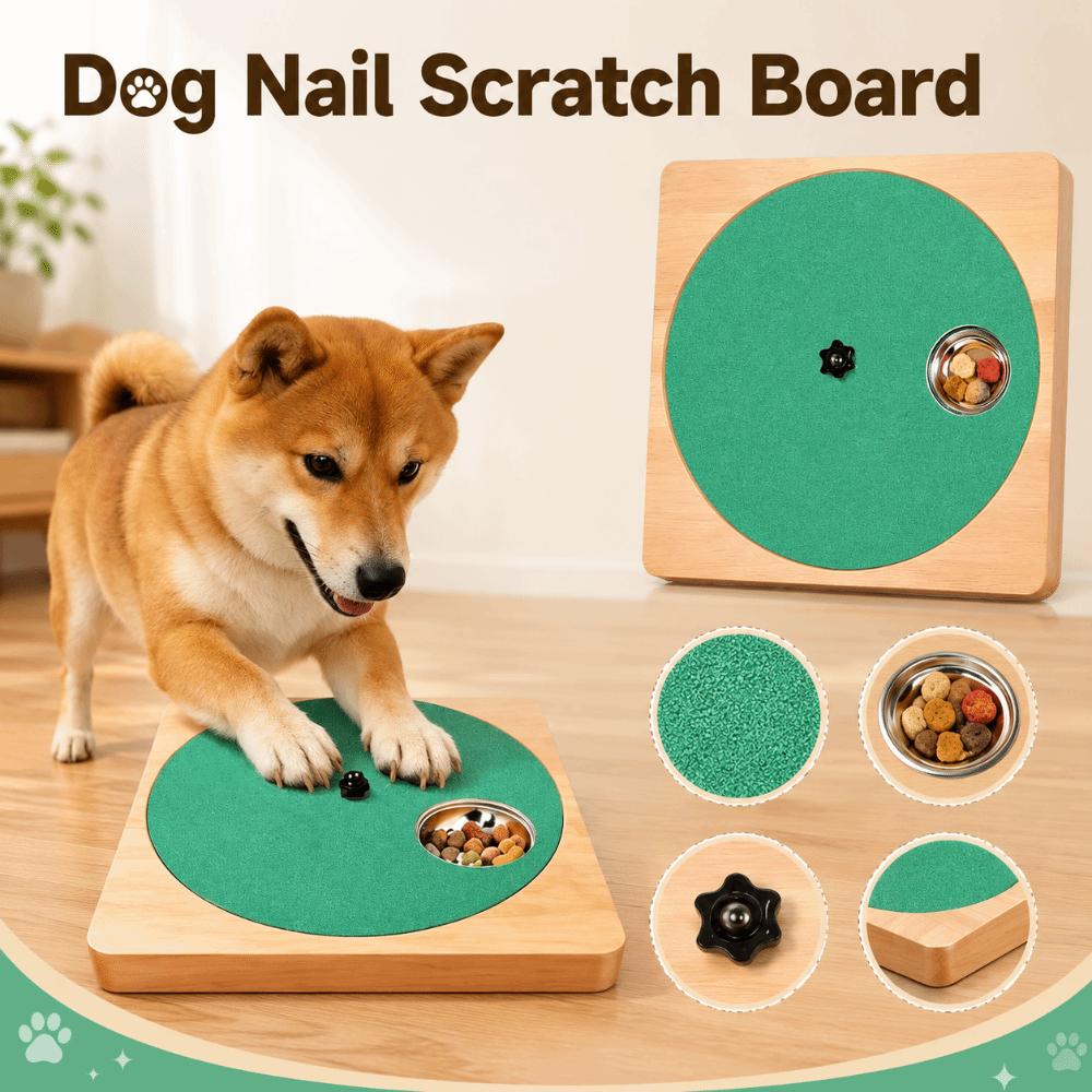 Wear-resistant Dog Nail Scratch Board 360° Rotating Dog Slow Food Toys Pet Grooming