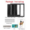 Inner Flap 30*19.2cm Dog Door for Wooden Doors HQ ABS Flame PVC Enter Outer Anti Raining Cover Insulated Cold Weather