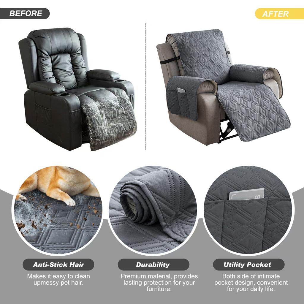 Чехол на кресло-реклайнер, водонепроницаемый чехол на кресло, ремень для дивана, регулируемая резинка с защитой для мебели для гостиной