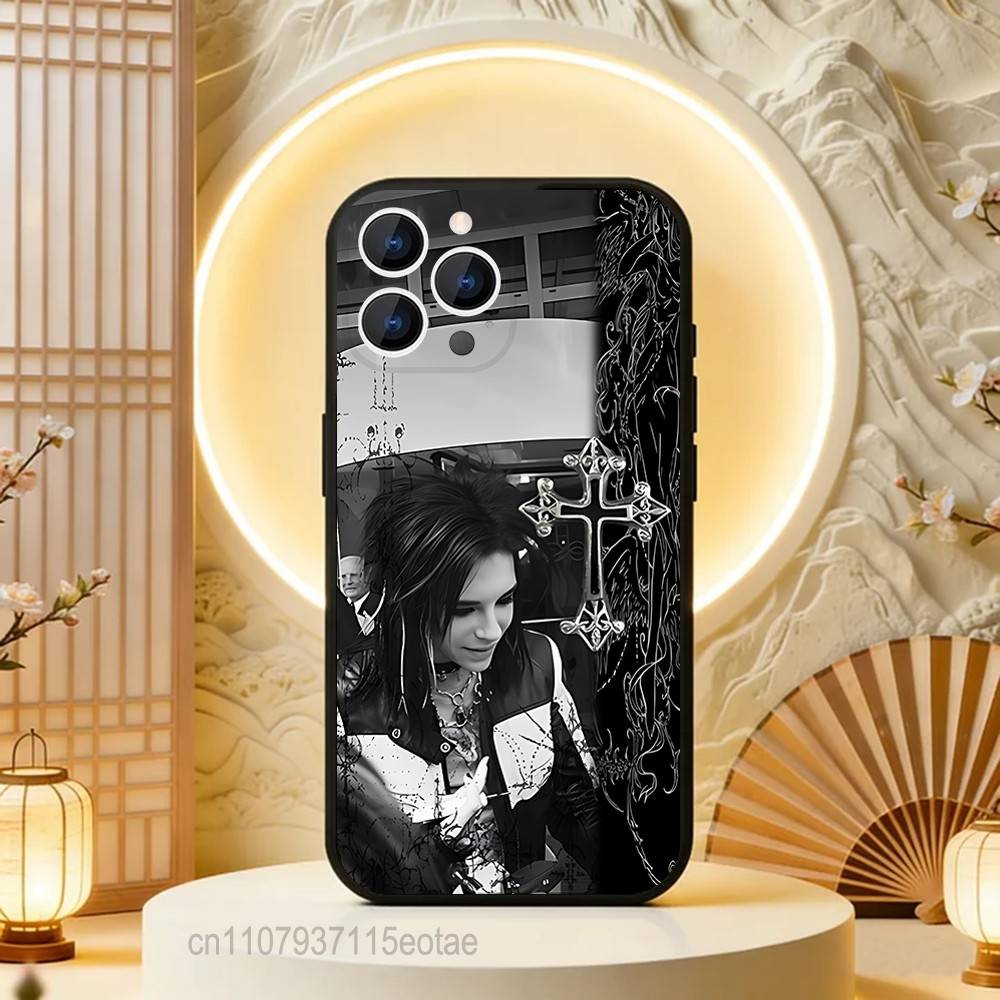 Чехол для телефона певца Тома Билла К-Каулитца Силиконовый Мягкий Для IPhone 16,17,15,11,13,12,14,Mini,Pro,Max,Plus,Air,E Черный