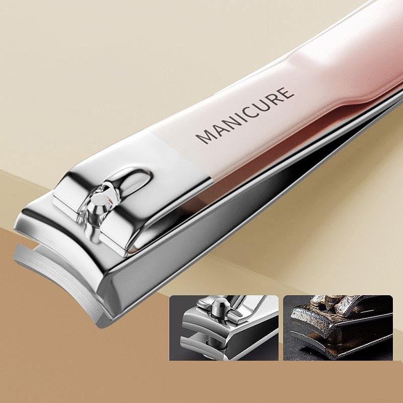 4 Pieces/set Manicure Set With Portable Leather Case And Nano Nail File - Fingernails & Toenails Clippers For Nail Care