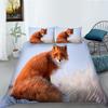 3D Fox Pattern Home Bedding Set Bedroom Quilt Cover Pillow Case Extra Large Full Size Bedding Set Home Decoration Gift