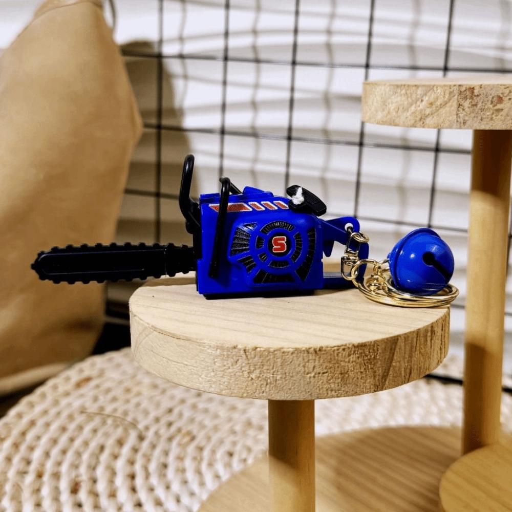 Realistic Power Saw Bag Pendant Plastic Logging Saw Toy Electric Saw Keychain Gift Key Decor