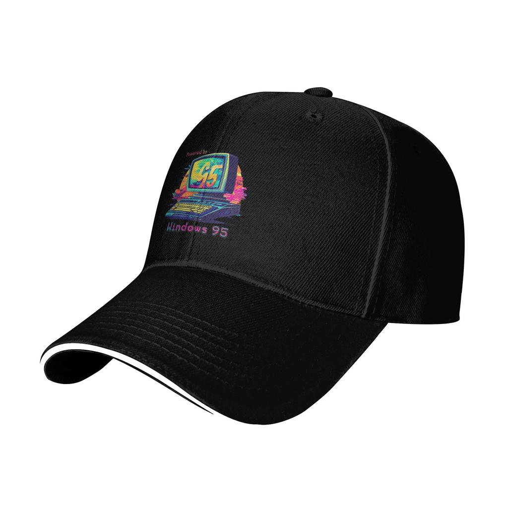 Fashion Powered by Windows Curved Brim Baseball Cap Denim Trucker Hat Summer Women Cap