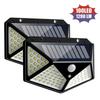 Solar Lights Outdoor 100 LED Wall Lamp PIR Motion Sensor Lights Waterproof Solar Street Light for Garden Porch Yard Garage