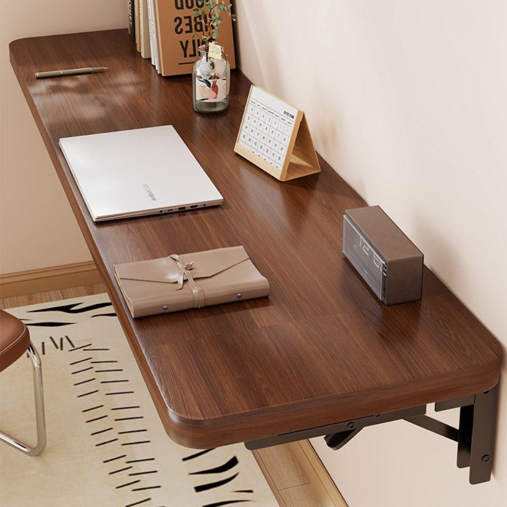 Практичная деревянная настенная полка, экономящая место, бытовые подвесные держатели, складная полка для стола для столовой, кабинета, дома, офиса