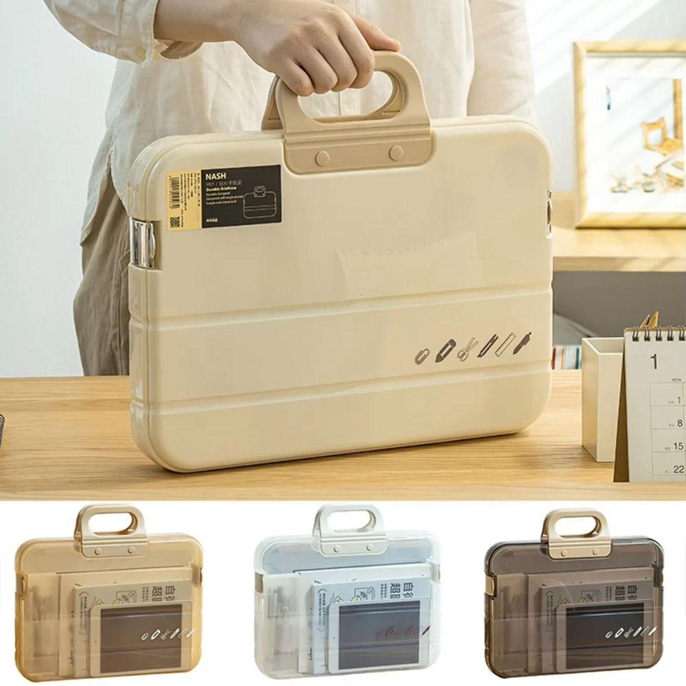 Портативная папка для файлов формата А4 с ручкой, коробки для хранения документов, кейс для документов, хранение канцелярских товаров