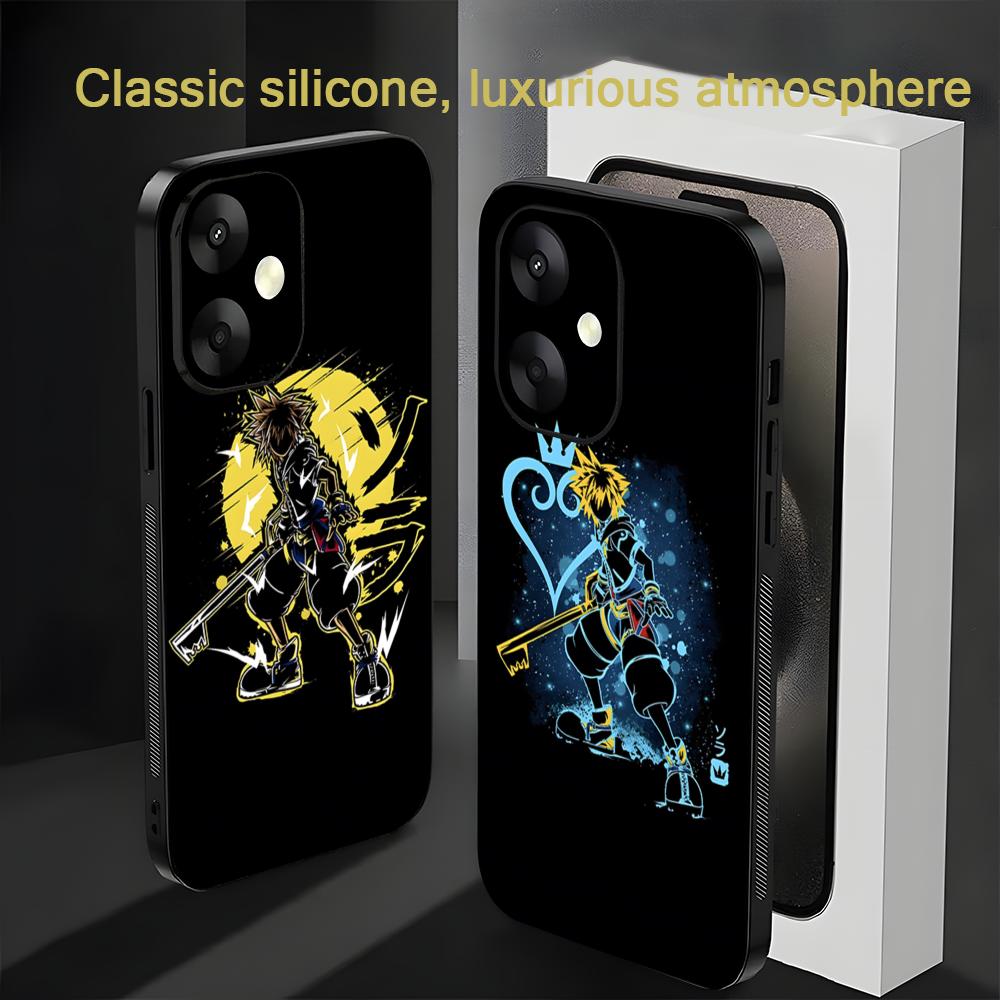Hot Kingdom Hearts Game Phone Case For Xiaomi Redmi Note 13,12,11, 10 Pro Plus S, 5G, 12S, Luxury Soft Black Phone Cover