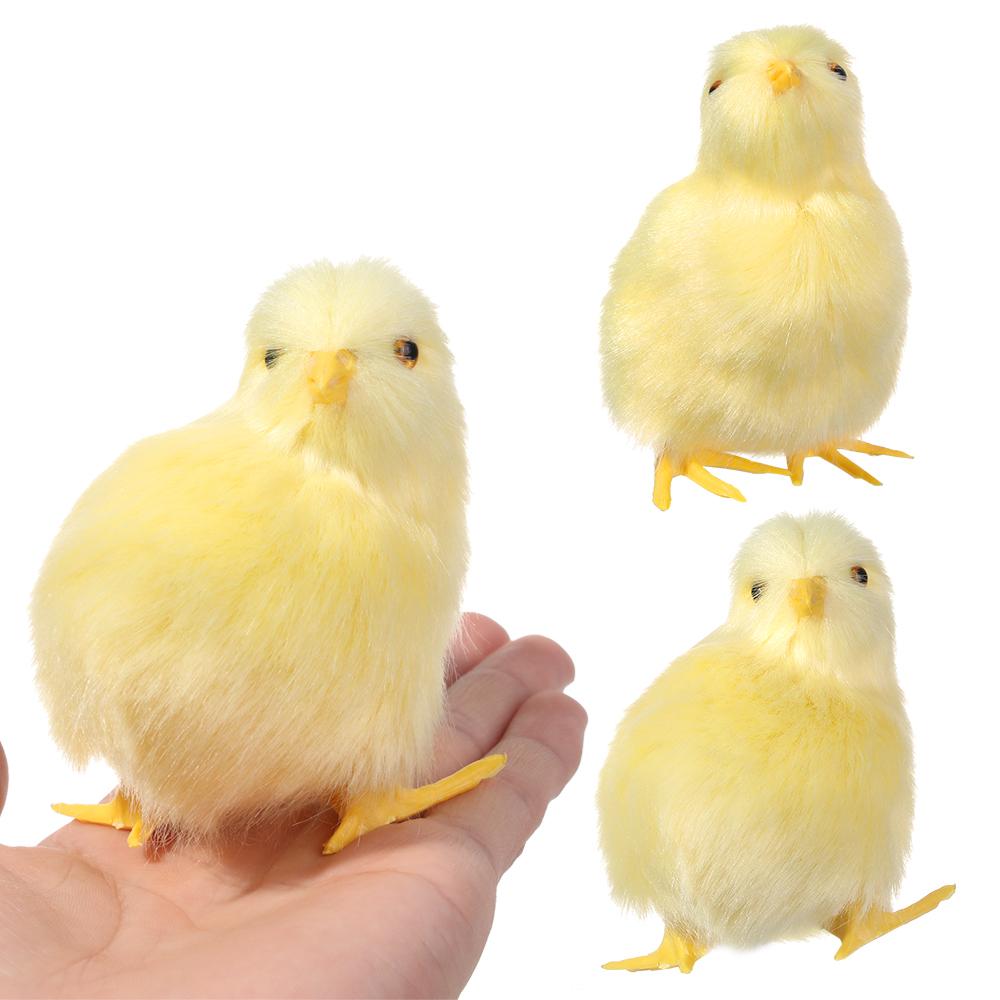 Prop Scene Model Lovely Doll Lifelike Bird Easter Plush Chick Simulation Furry Chicken Kids Toy