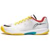 New LiNing Table Tennis Series Durable Breathable Low-Top Training Shoes Unisex White Yellow APPU003-4