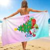 1Pc Christmas Tree Gifts Beach Towel, Quick Dry, Multi-Use for Beach Pool Gym Yoga Home Travel, Christmas, Halloween, Xmas Gift S117