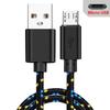 Micro USB Cable Data Sync USB Charger Cable For Samsung S7 Huawei Xiaomi Android Nylon Braided Mobile Phone Cables Fast Charging