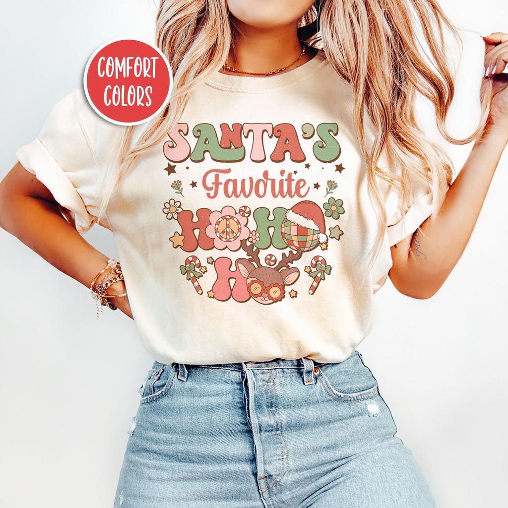 Retro Santas Favorite Ho Shirt Groovy Christmas Shirt Bulk Christmas Gifts For Women Funny Christmas Shirt Santa Claus Shirt Ho Ho Ho Shirt