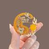 Personalized Golden Dragon Play Pearl Dragon Brooch High-End Female Life Brooch Pin Dragon Zodiac Suit Accessories