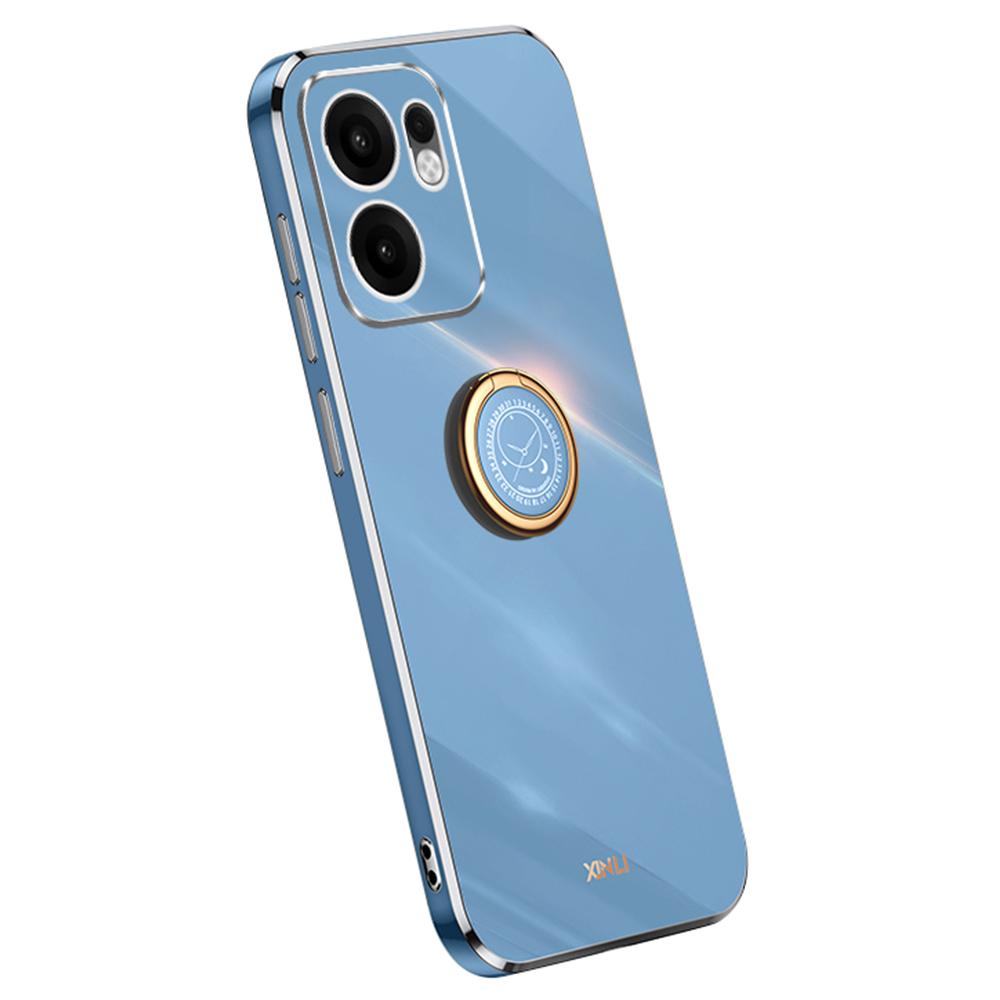 XINLI For Oppo Reno13 F 5G Case Ring Kickstand Electroplating TPU Phone Cover