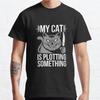 Men Fashion Casual Short Sleeves Cat Lover Dark Humor Sassy Feline Mischief Tops Aesthetic Vintage Oversized T-shirts