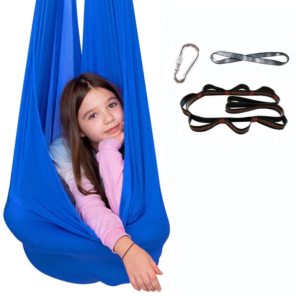 Multicolour Children Aerial Hammock Elastic Air Swing Chair Toy Yoga Fitness Tool  Indoor