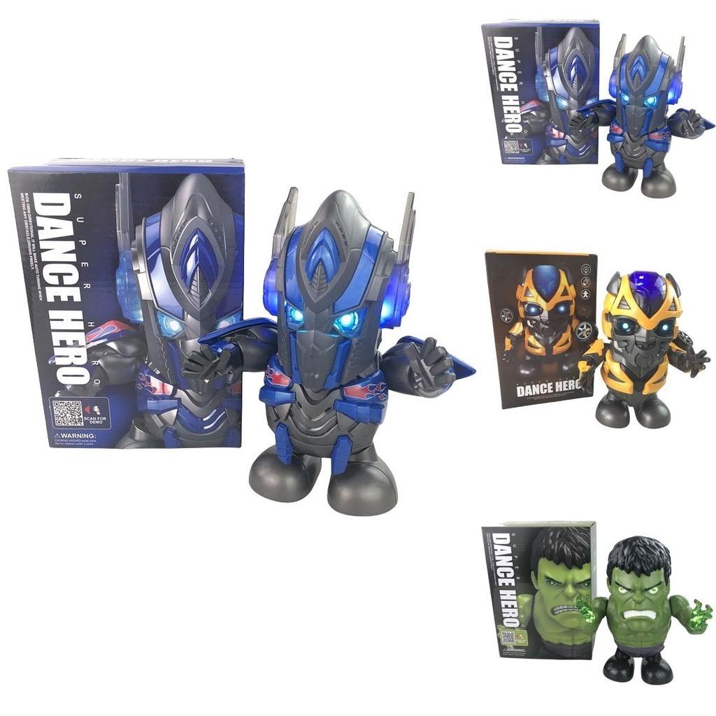 Танцующий герой Бамблби Бэтмен Человек-паук Оптимус Прайм Электрическая игрушка-робот для детей