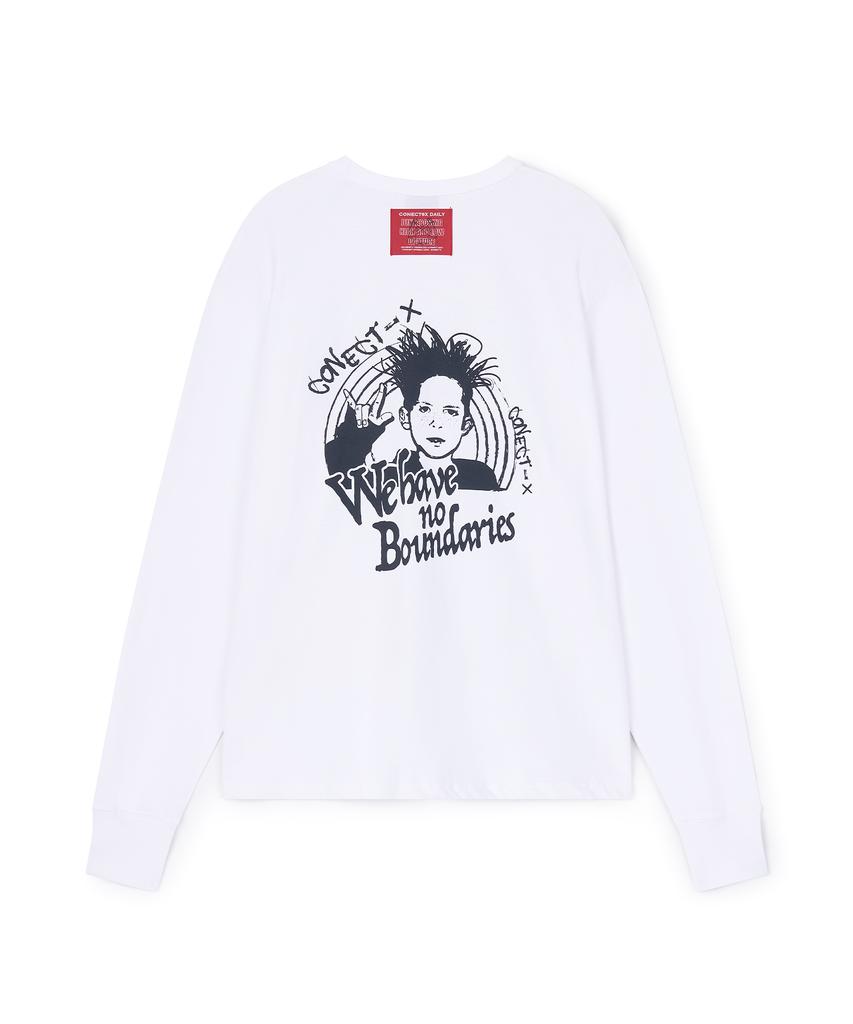CONECTX Graphic Cotton Long Sleeve, White