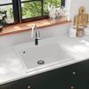 Granite Kitchen Sink - VIDAXL - Single Basin - White - Rectangular - Reversible