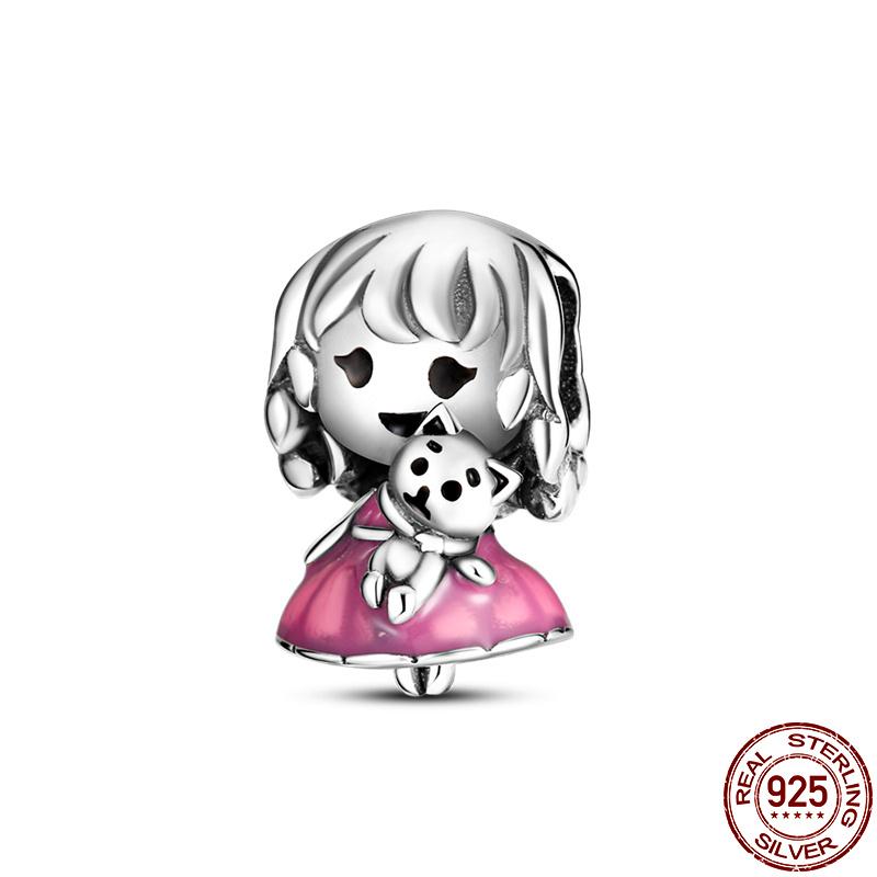 925 Sterling Silver Little Boy &Little Girl Charm Fit Sweet 3mm Bracelet &Bangle Making Fashion Diy Jewelry For Women