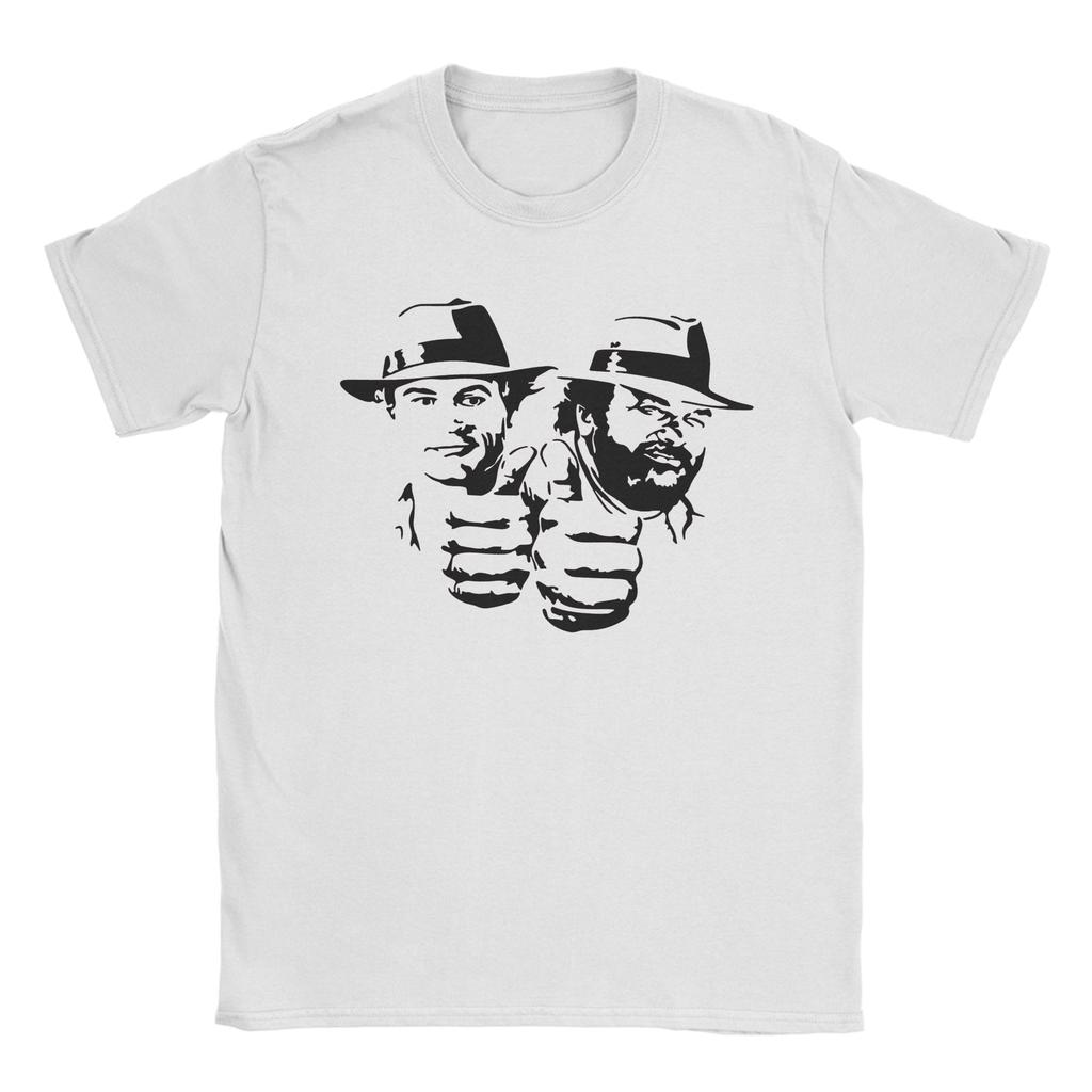 Spencer Bud film movie legend Pure Cotton T Shirt For Unisex Beach  Streetwear T Shirts Round Neck Harajuku Tee Shirt Clothing