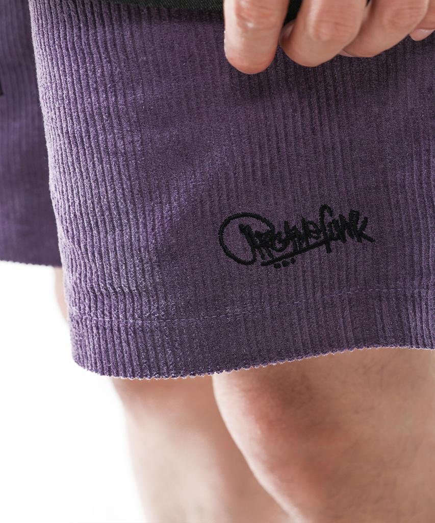 ARCANE FUNK Corduroy Logo Half Pants Purple