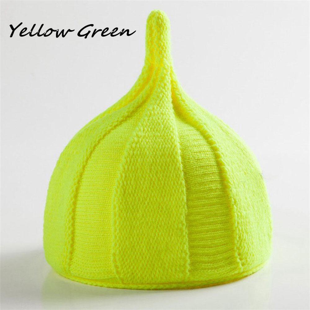 Смешная Теплая Зимняя Шапка-Бини Вязаные Шерстяные Шапки-Вертушки Скрученные Цветы Остроконечные Шапки